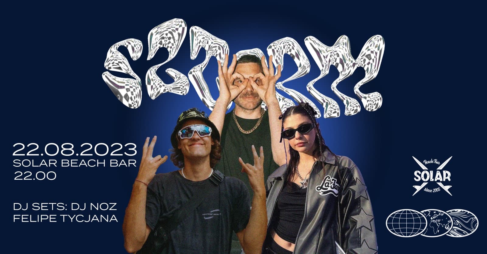 SZTORM II: chromowane logo na bannerze wydarzenia