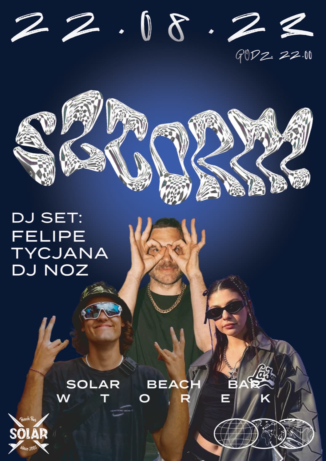 Plakat SZTORM II z chromowanym logo 3D